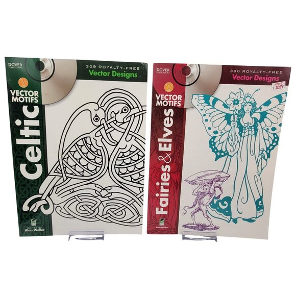 Celtic Fairies/Elves Vector Motifs Books By Dover Publications With CD/ROM - Picture 3 of 12